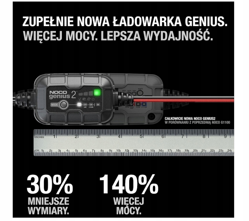 NOCO GENIUS2EU, w pełni automatyczna inteligentna ładowarka 2A Model GENIUS 2