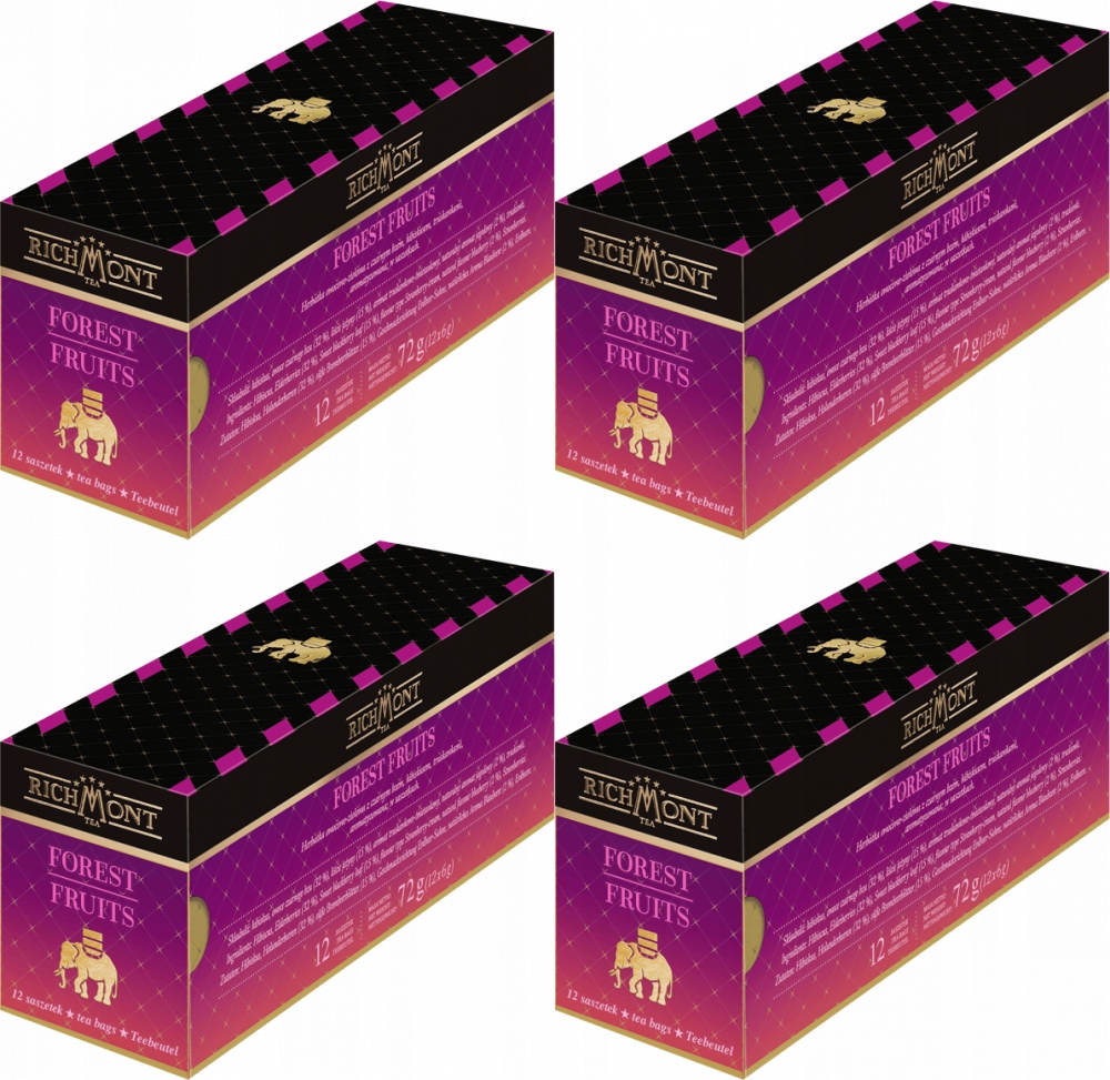 Herbata owocowa w torebkach Richmont Forest Fruits owoce leśne 12szt x4