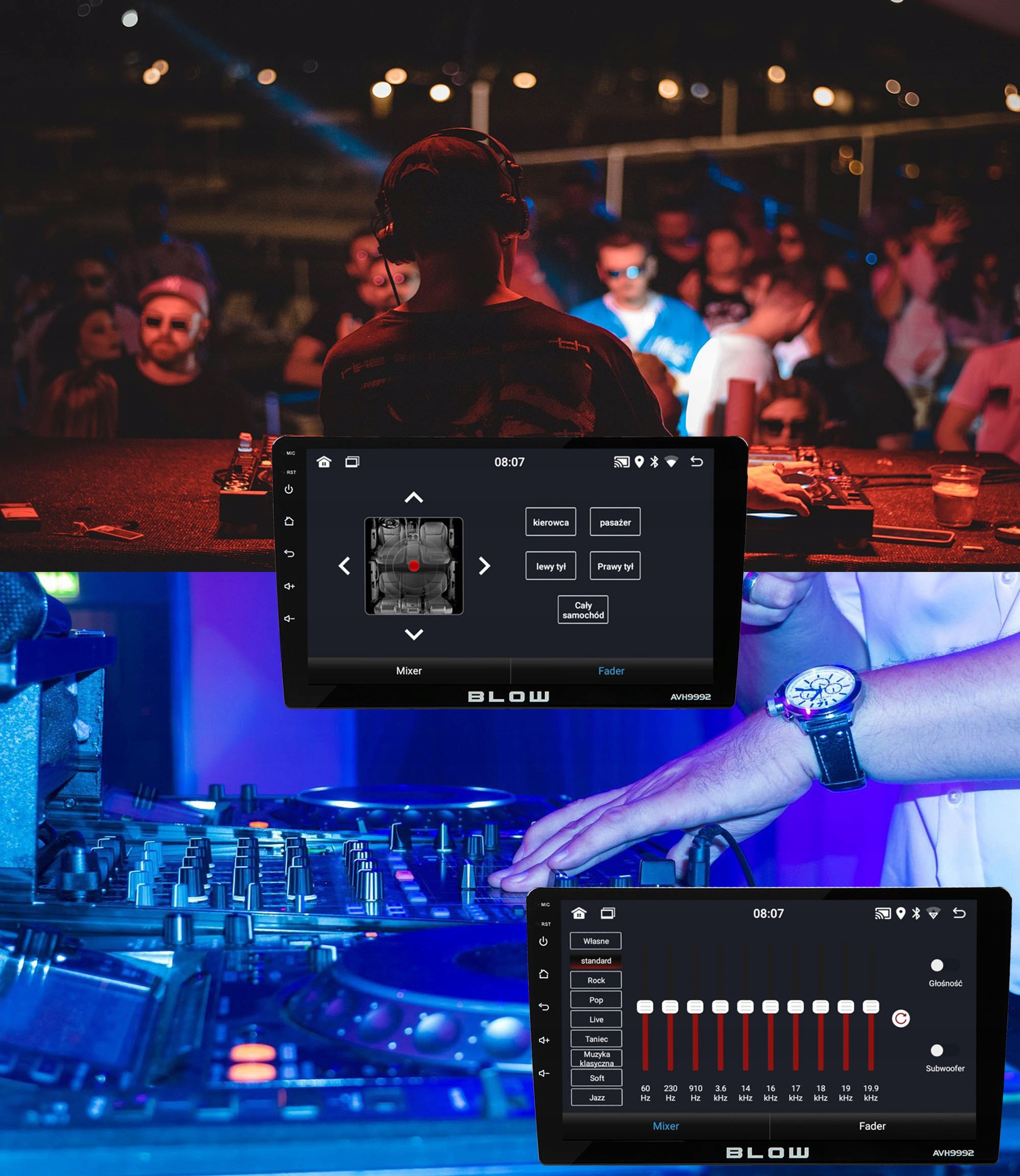 RADIO SAMOCHODOWE BLUETOOTH 2 DIN 9 CALI DOTYKOWE ANDROID 12 Montaż 2-DIN