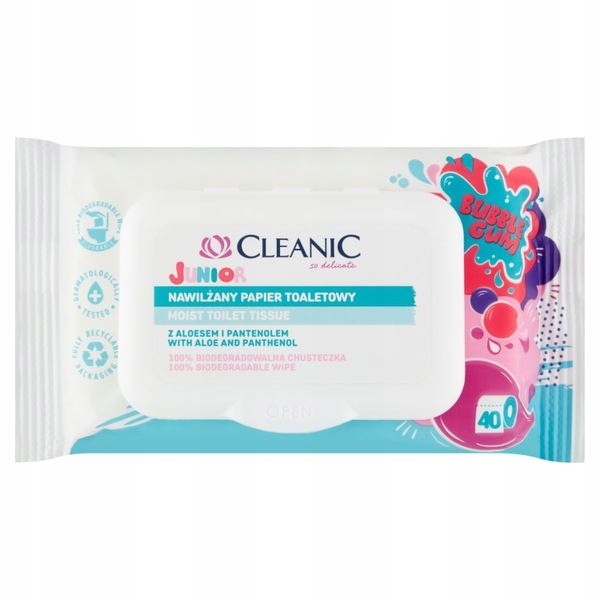 

Cleanic Junior Nawilżany Papier Toaletowy 40 Szt.