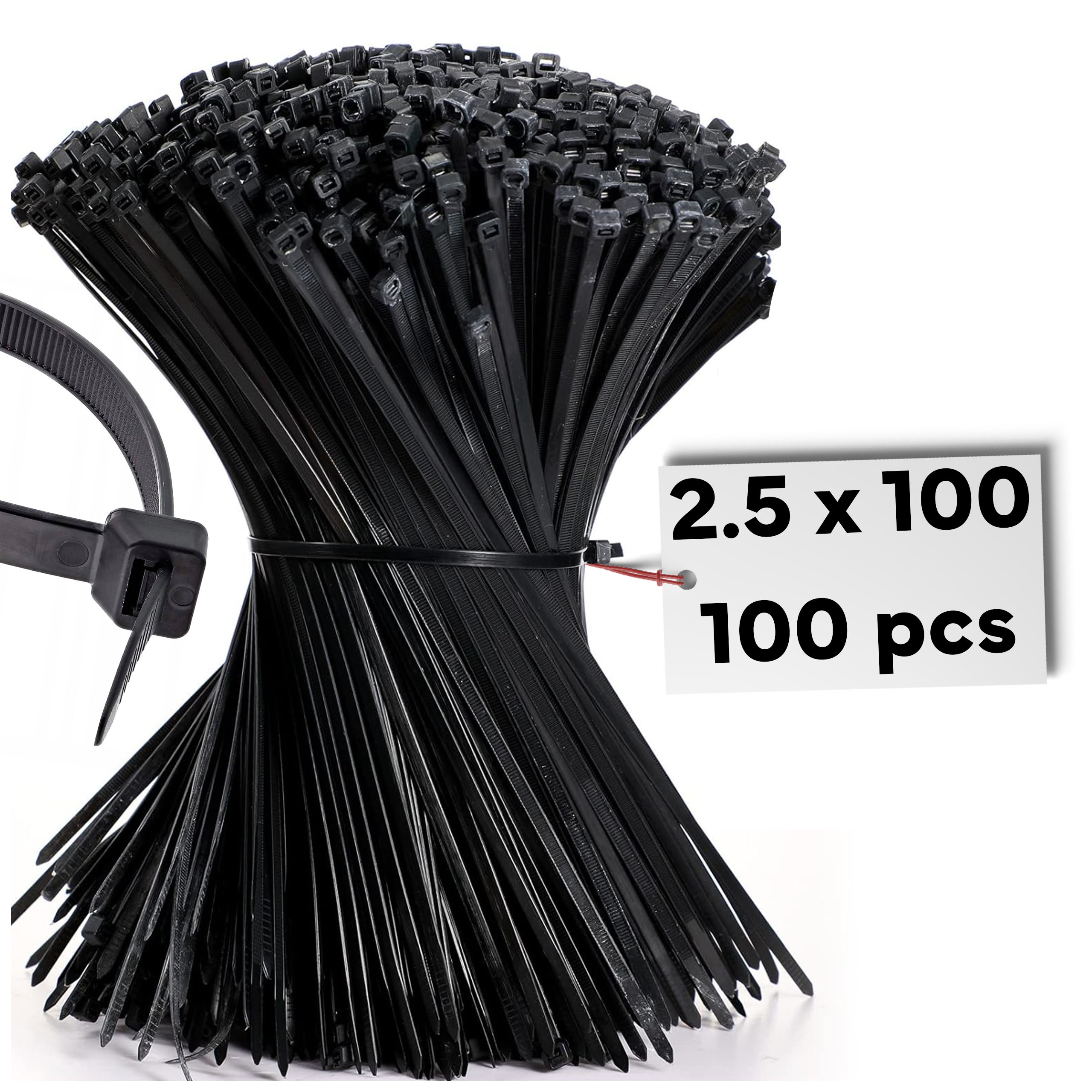 Opaski kablowe zaciskowe trytytka trytka 2,5x100 mm 100 szt