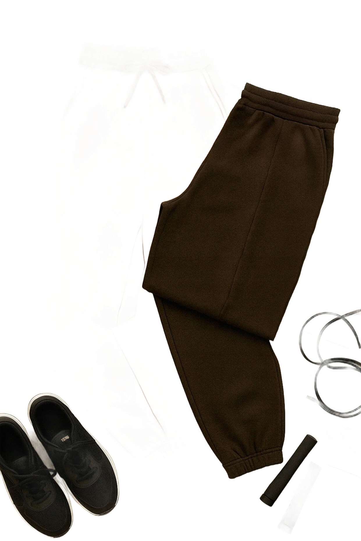 Trendyol Pánské Tepláky S Manžetou, Béžové A Černé, Velikost 5DA