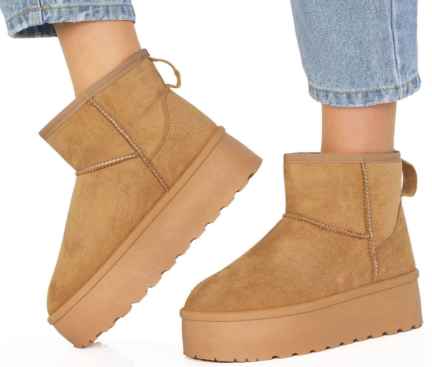 ŚNIEGOWCE CAMEL OCIEPLANE KHAKI BOTKI NA PLATFORMIE 38 Kod producenta GG655-CAMEL-38