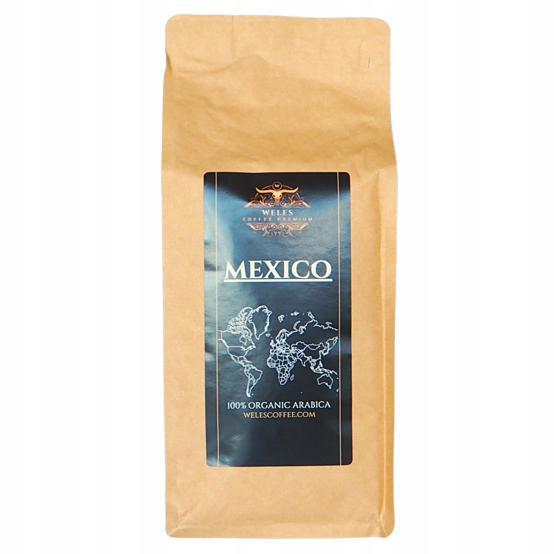 Levně Káva zrnková 1 kg Mexico Čerstvě pražená 100% organická Arabika pro kávovar