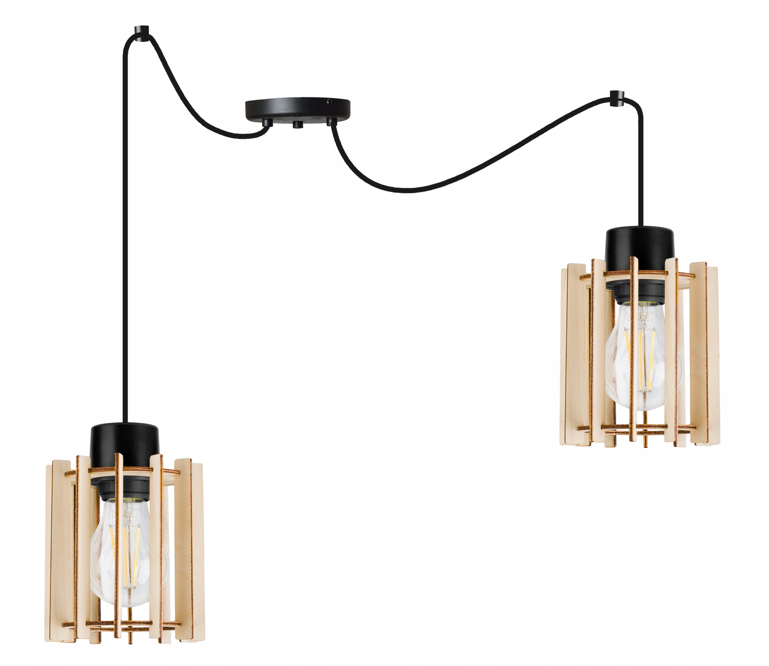 Stropní Svítidlo Pavouk Závěsný Lustr Do Kuchyně Dřevo Moderní Boho