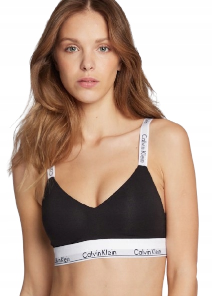 Calvin Klein Černá Dámská Podprsenka S Logovanými Ramínky