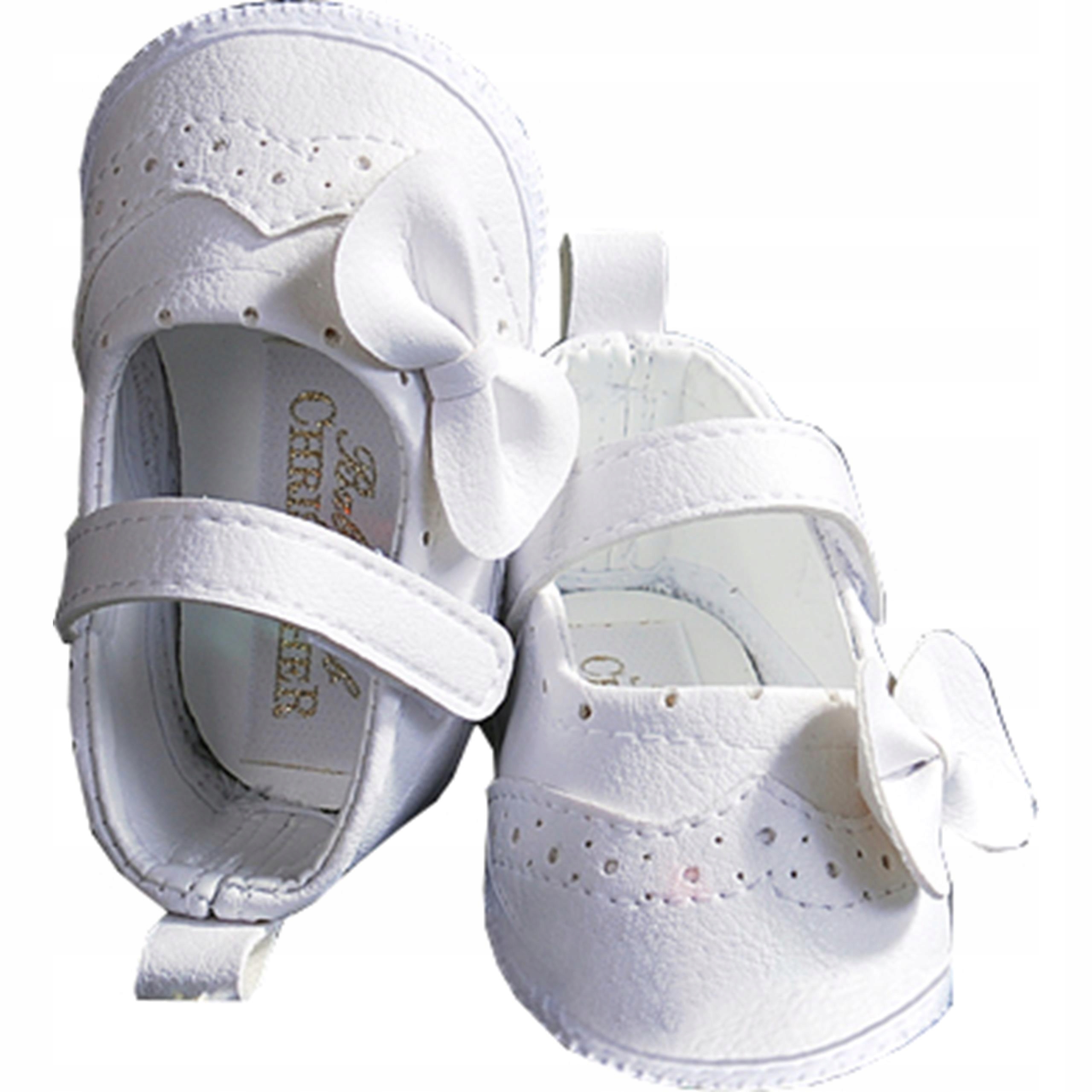 

Polskie Baletki Z Kokardą Białe Christopher 12 CM