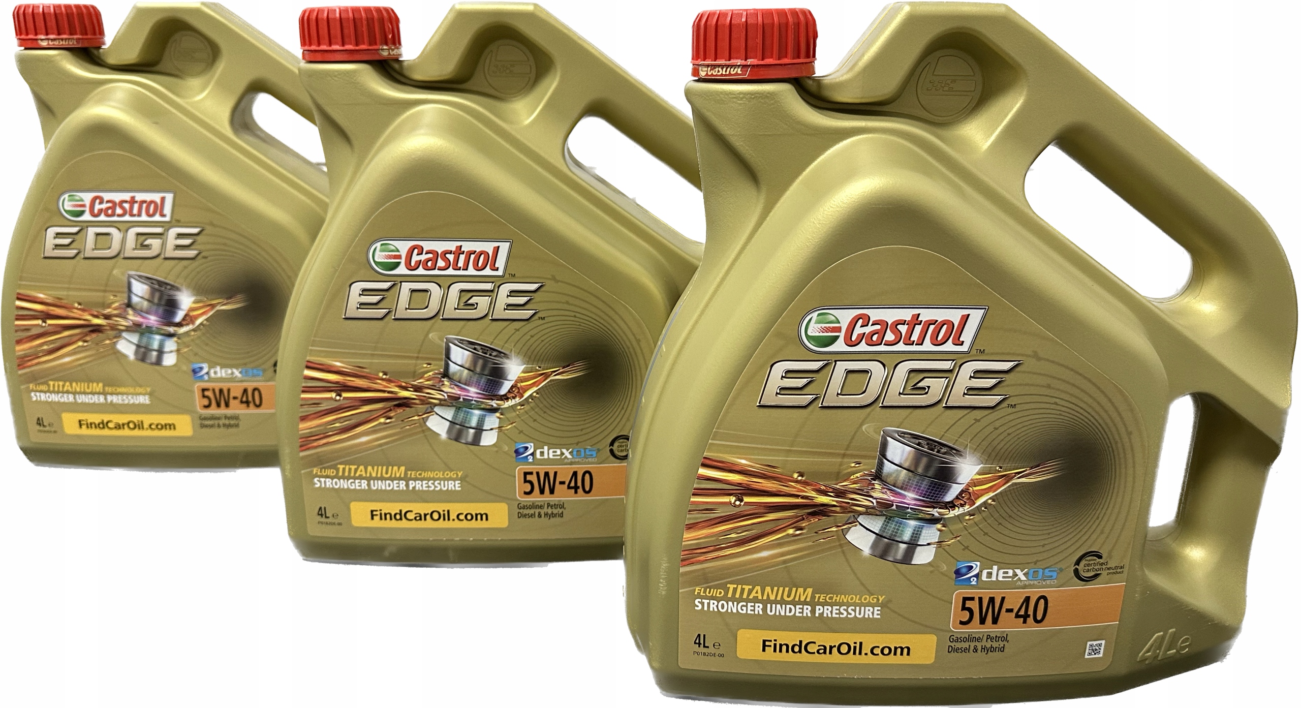 3X CASTROL 5W40 4L. EDGE TITANIUM