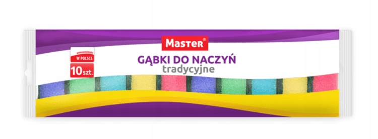

Master Gąbki do mycia naczyń tradycyjne 10 sztuk