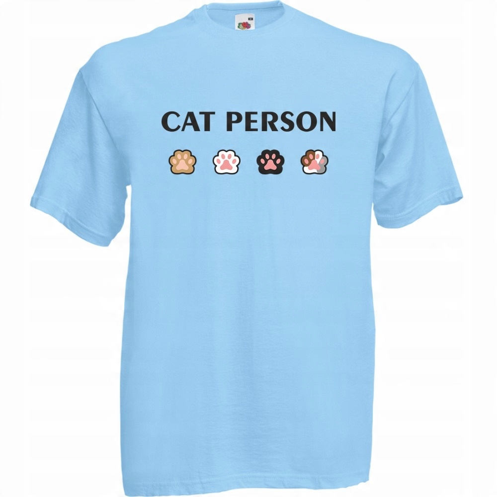 

Koszulka cat person kociarz kot XL błękitna