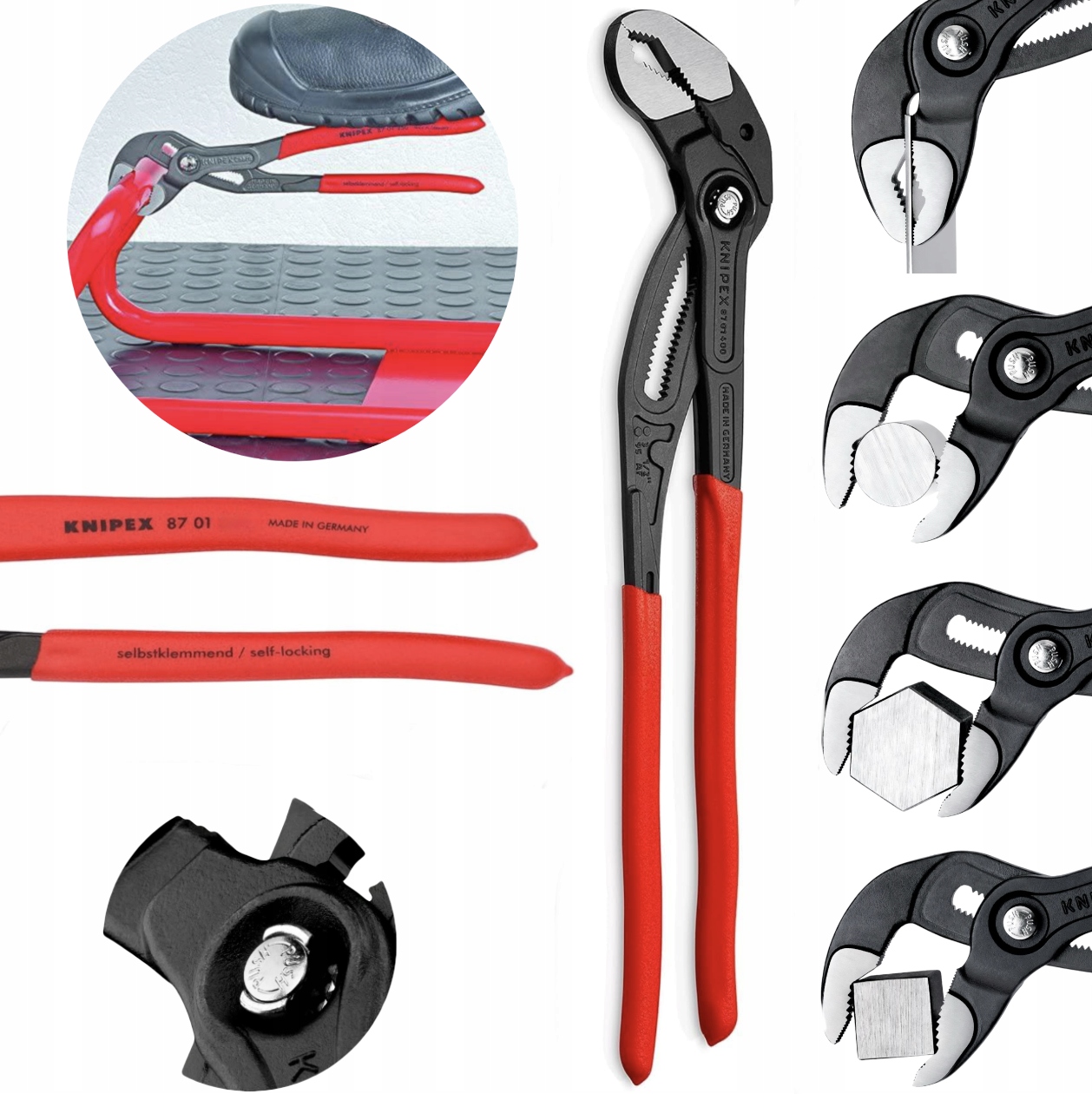 Knipex 87 01 400 Cobra XL szczypce nastawne do rur