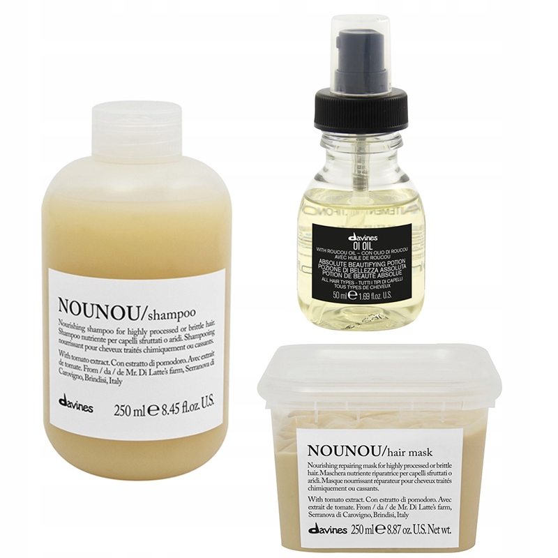 Davines Nounou šampon 250 ml maska 250 ml olej 50 ml regenerační