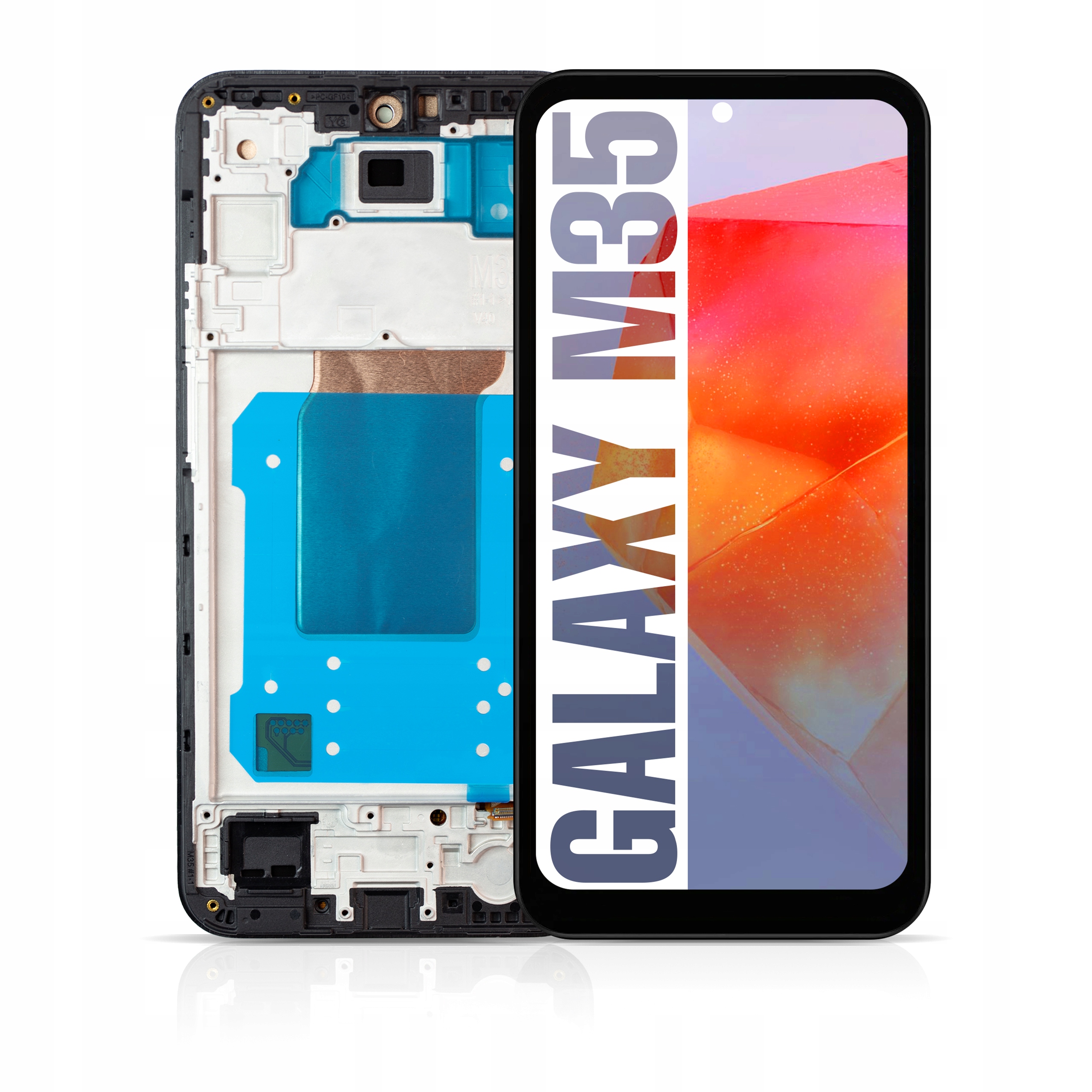 Incell pro Samsung Galaxy M35 LCD displej Digitizer Dotyk Rámeček