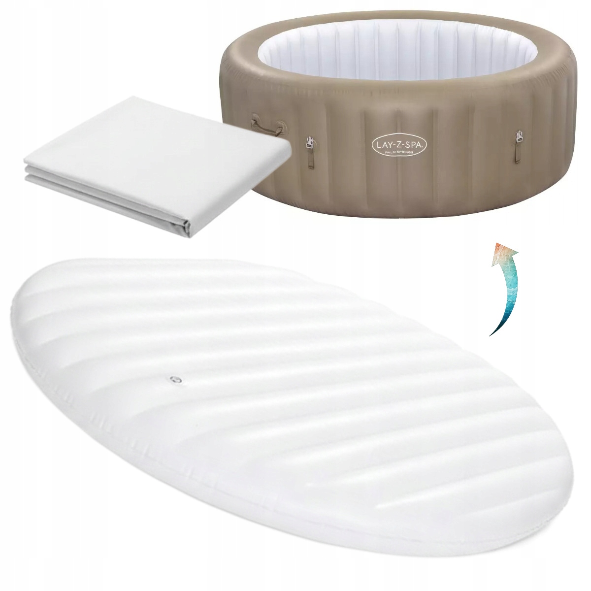 Nafukovacia tepelná krytina izolačnej vložky jacuzi Lay-Z-Spa 60017 Bestway