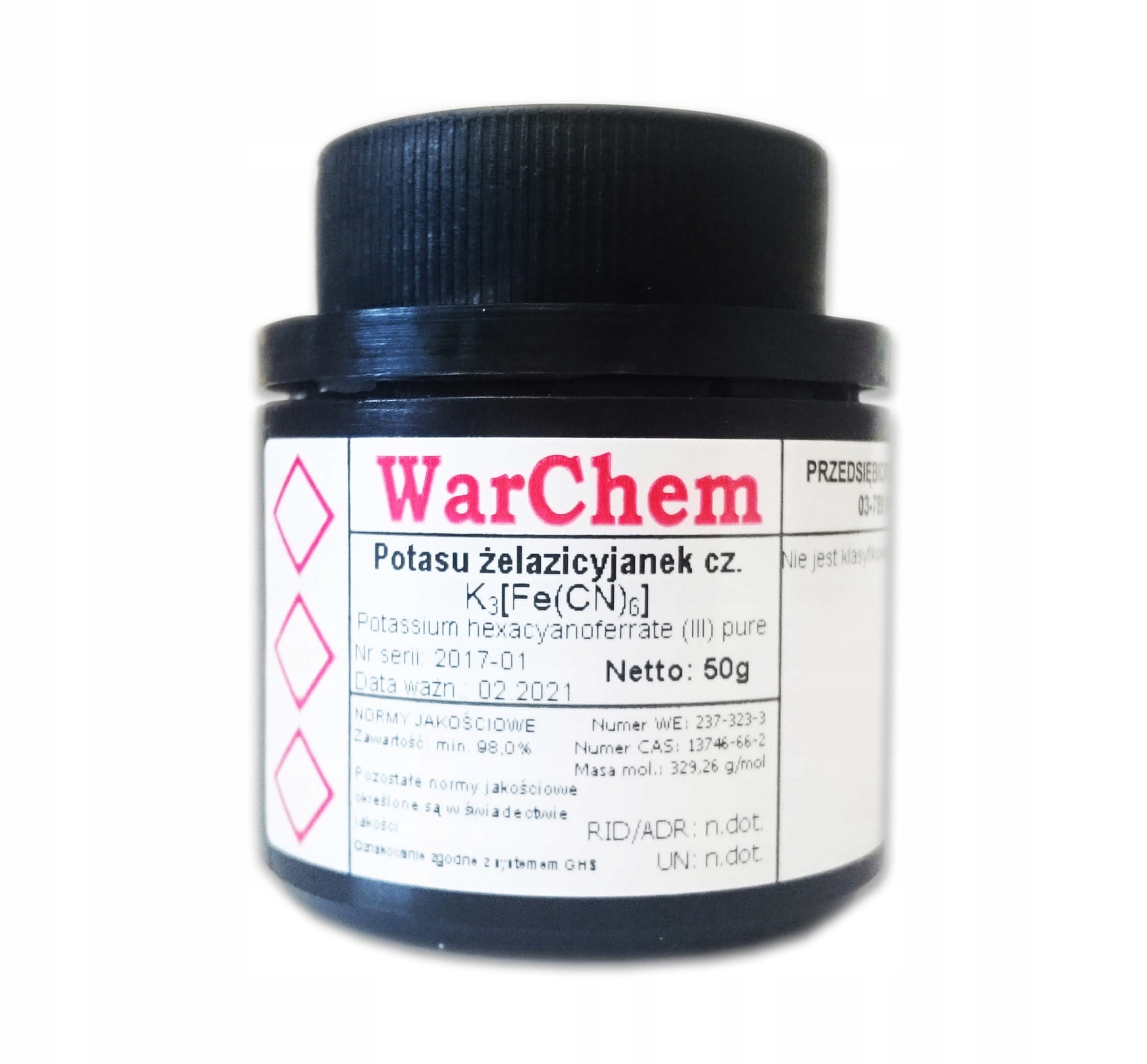 

Żelazicyjanek Potasu 50g Warchem [52733]