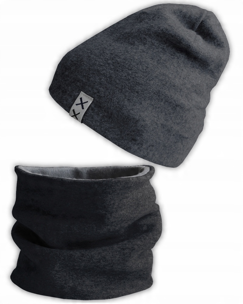 

Ciepły komplet N44 Czapka+komin tuba Polar 50-52