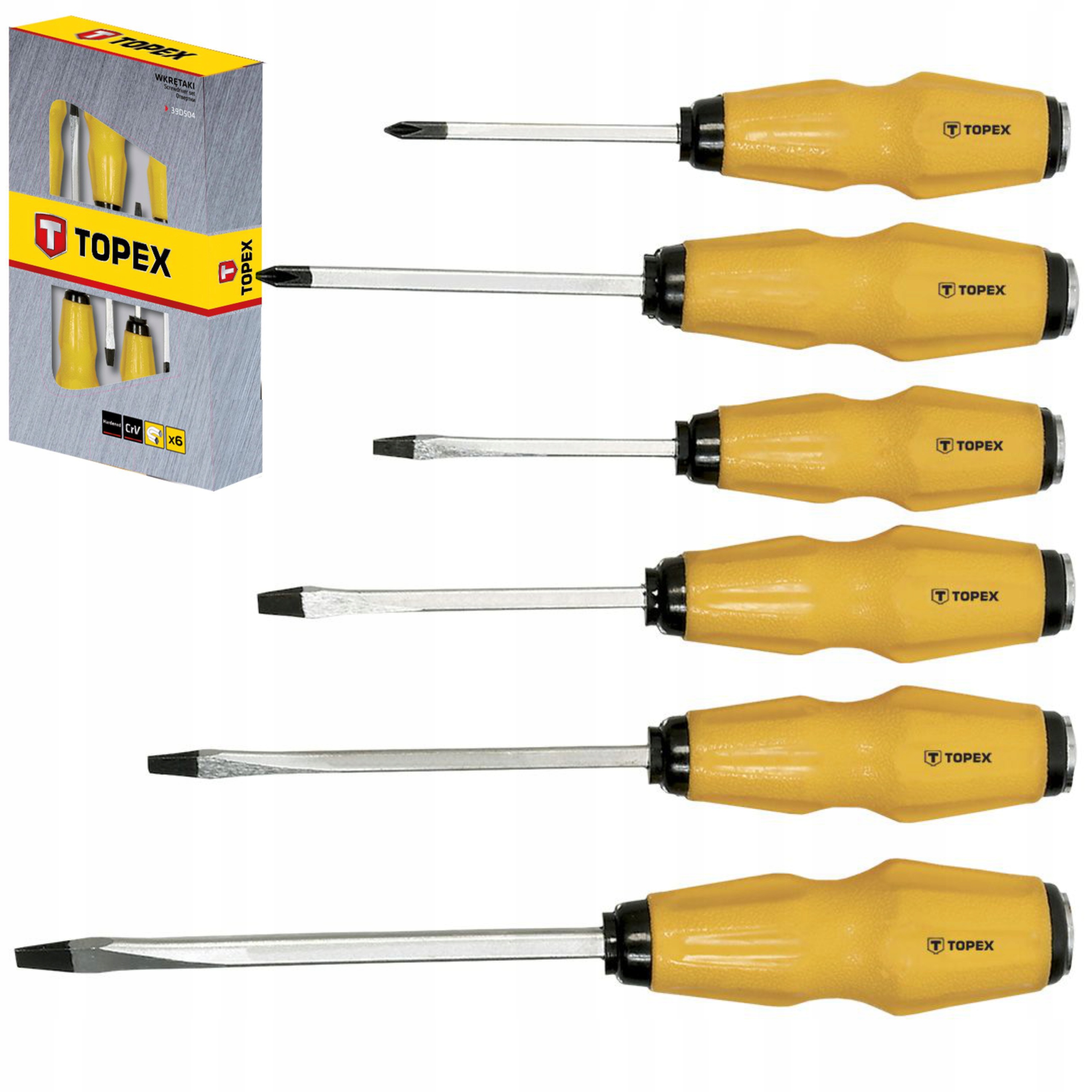

Wkrętaki Do Pobijania, Zestaw 6 Szt. Topex 39D504