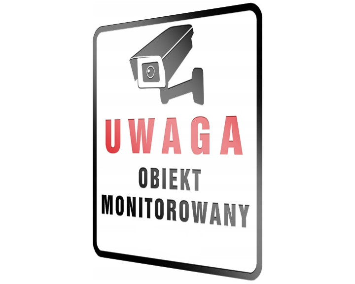 

Naklejka Nalepka Obiekt Monitorowany Monitoring