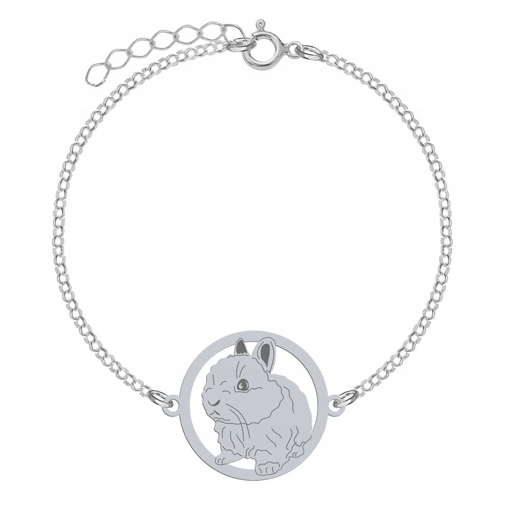 Stříbrný náramek s králíkem Teddy 925 Dárek Šperky Žena Gravírování