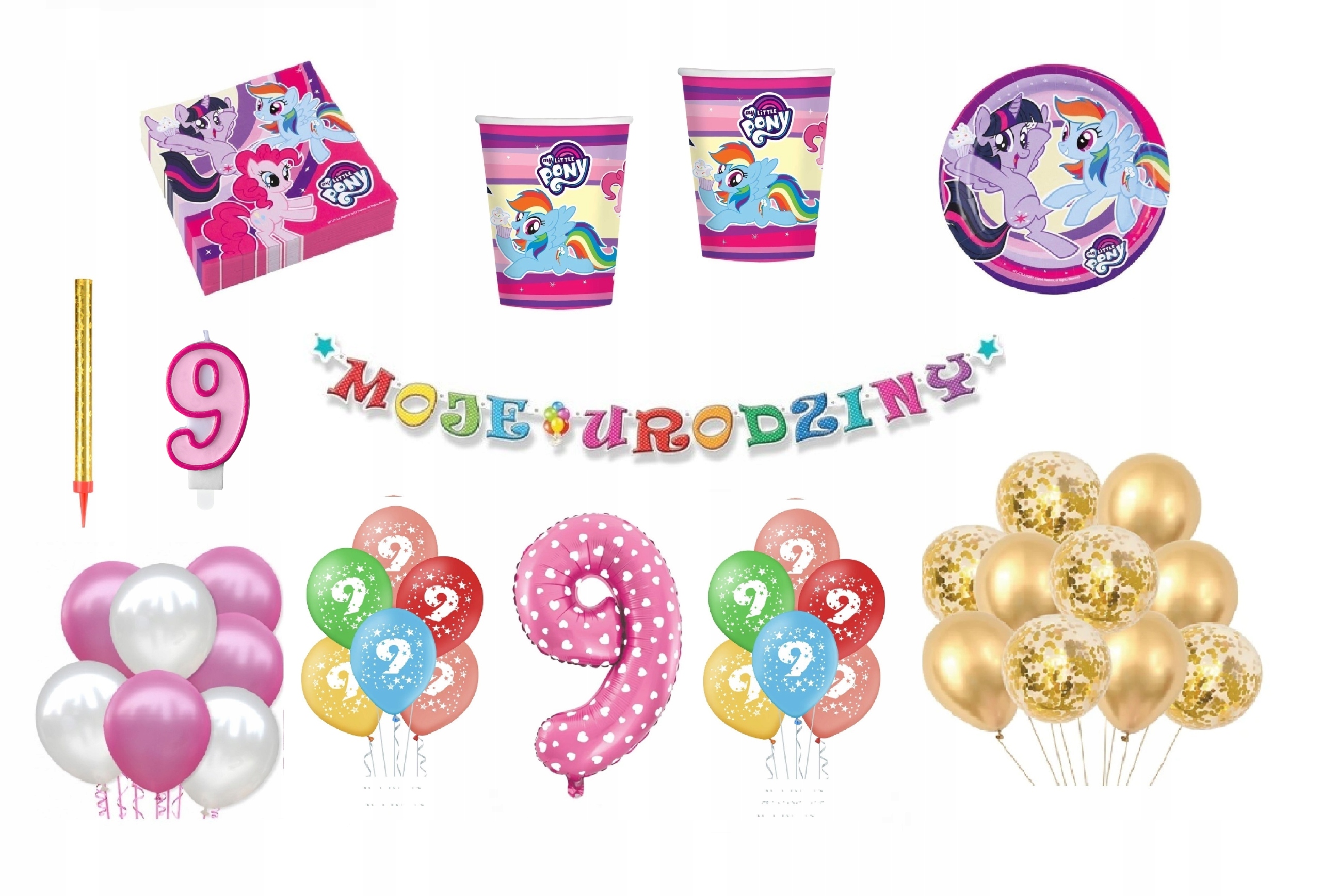 

Zestaw My Little Pony 9 Urodziny Balony