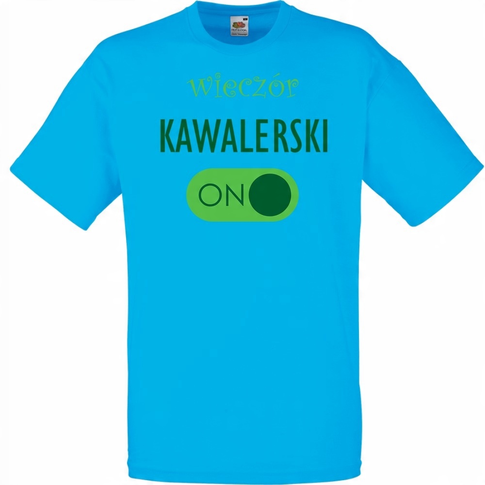 

Koszulka wieczór kawalerski on XL lazurowa