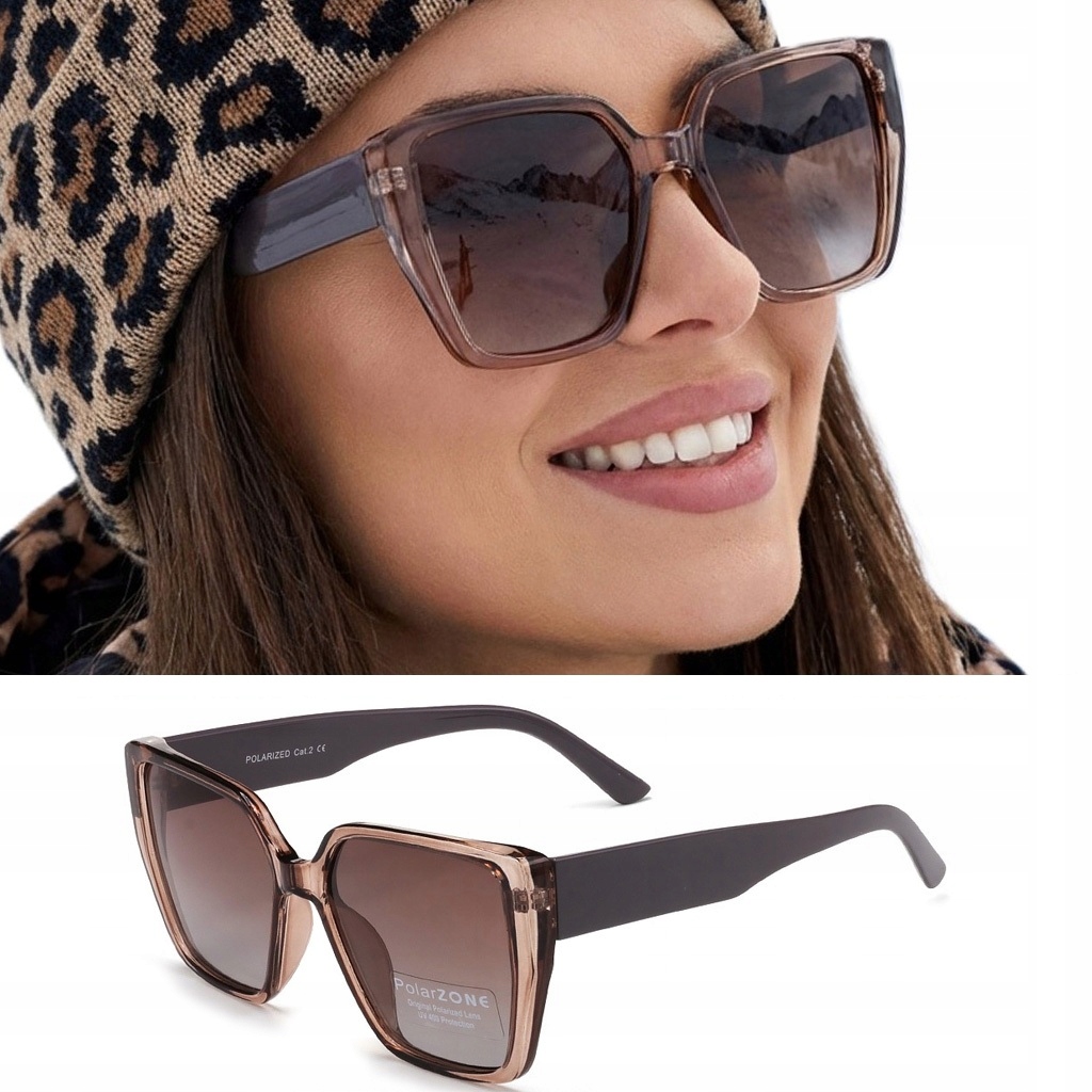 Okulary Przeciwsłoneczne Damskie Polaryzacyjne UV400 Polarzone Muchy Etui