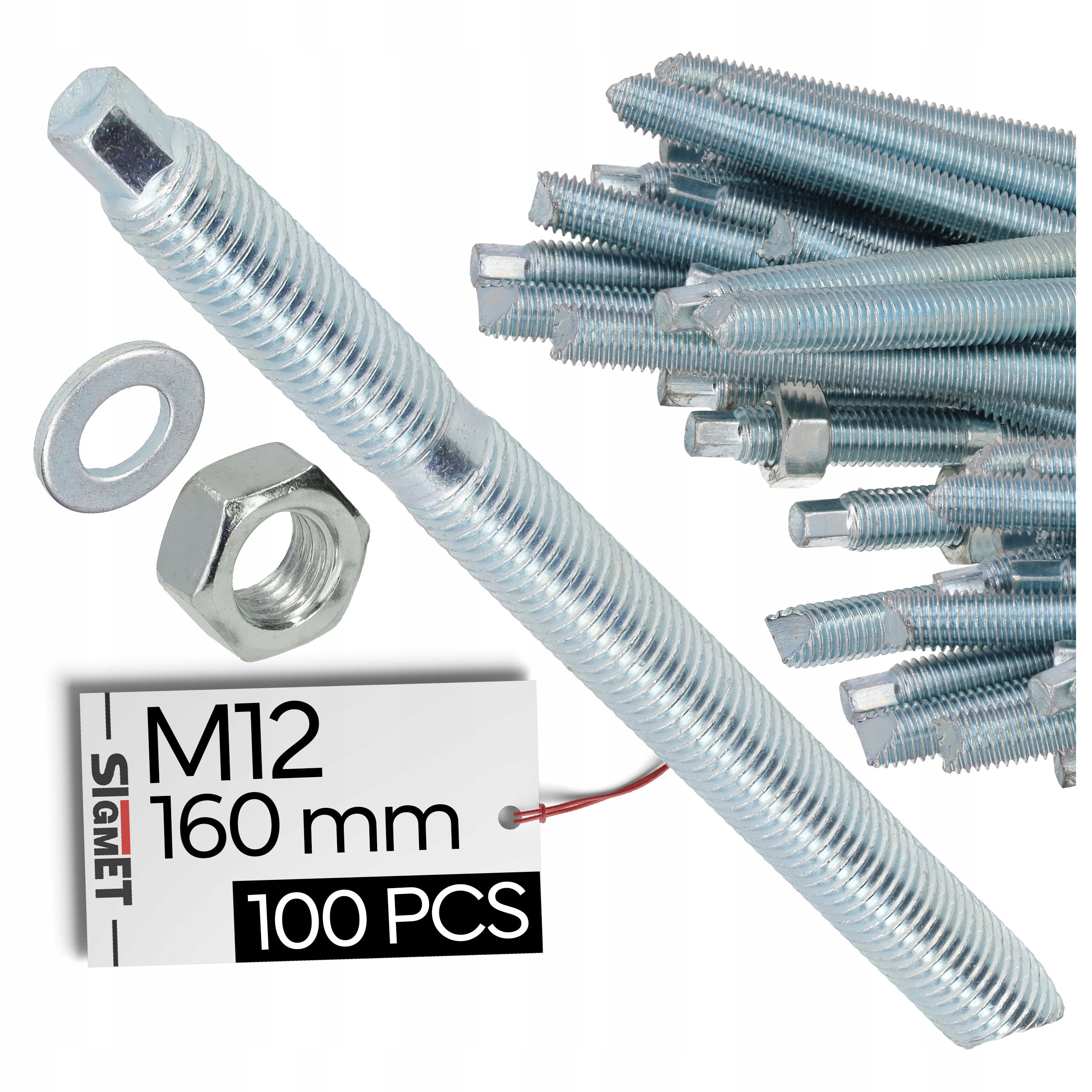 100 x Špendlík chemickej kotvy M12/160 +100 x Sieťová objímka 15(16)/130 mm