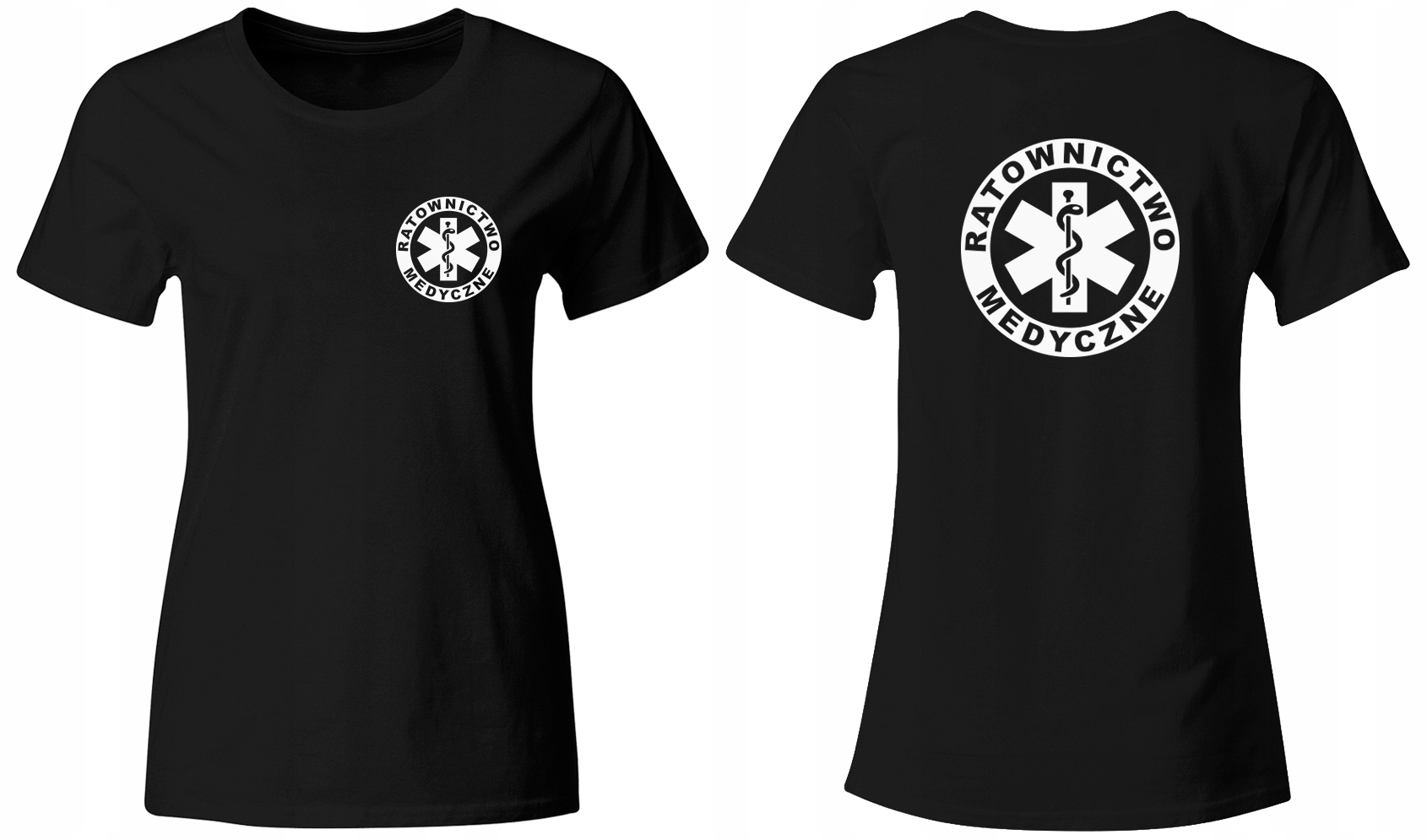 KOSZULKA RATOWNICTWO MEDYCZNE DAMSKA CZARNA - XL
