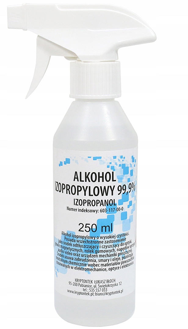 

Alkohol Izopropylowy Izopropanol 99,9% 0,25L Sprys