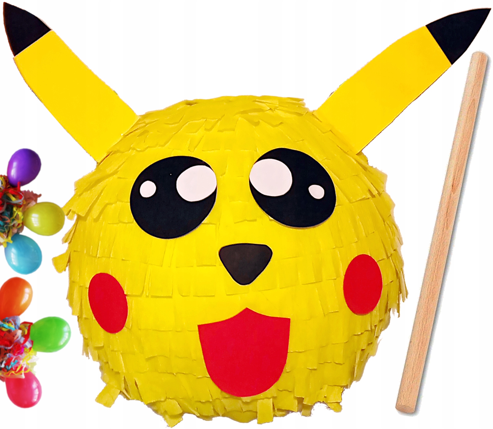 PINIATA pikaczu pikachu pokemon + kij baloniki konfetti