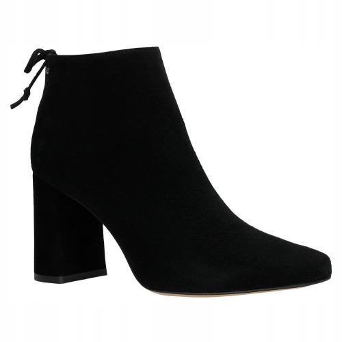 Dámské kotníkové boty na podpatku Wojas černé, velikost vel.