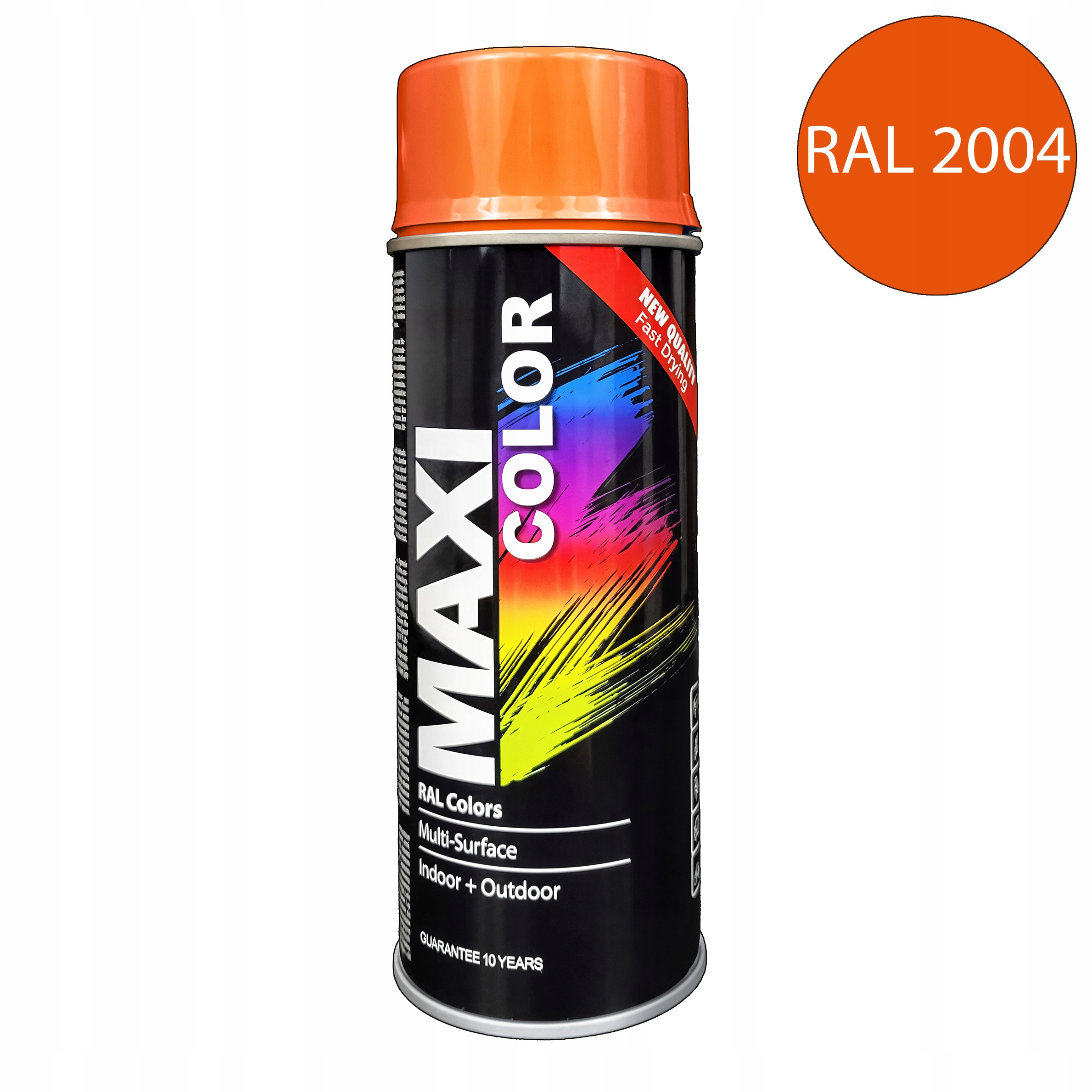 Farba w sprayuRAL 2004 Pomarańczowy Czysty Połysk Maxi Color 400ml