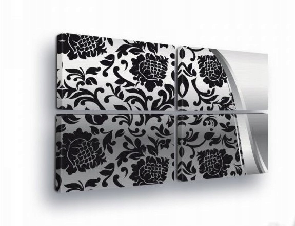 Obraz 120x80 modulárny polyp bez rámu kvetinový vzor abstrakcia štýl