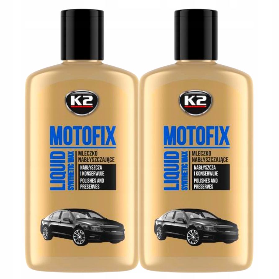 2x K2 Motofix 250ml – Mleczko do nabłyszczania i zabezpieczania lakieru