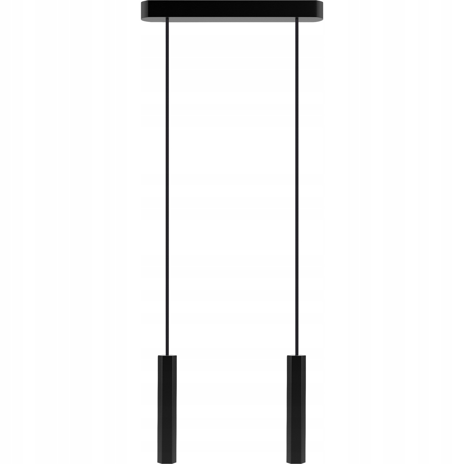 Černá Závěsná Lampa Dvojitá Dřevěná Led Lampa