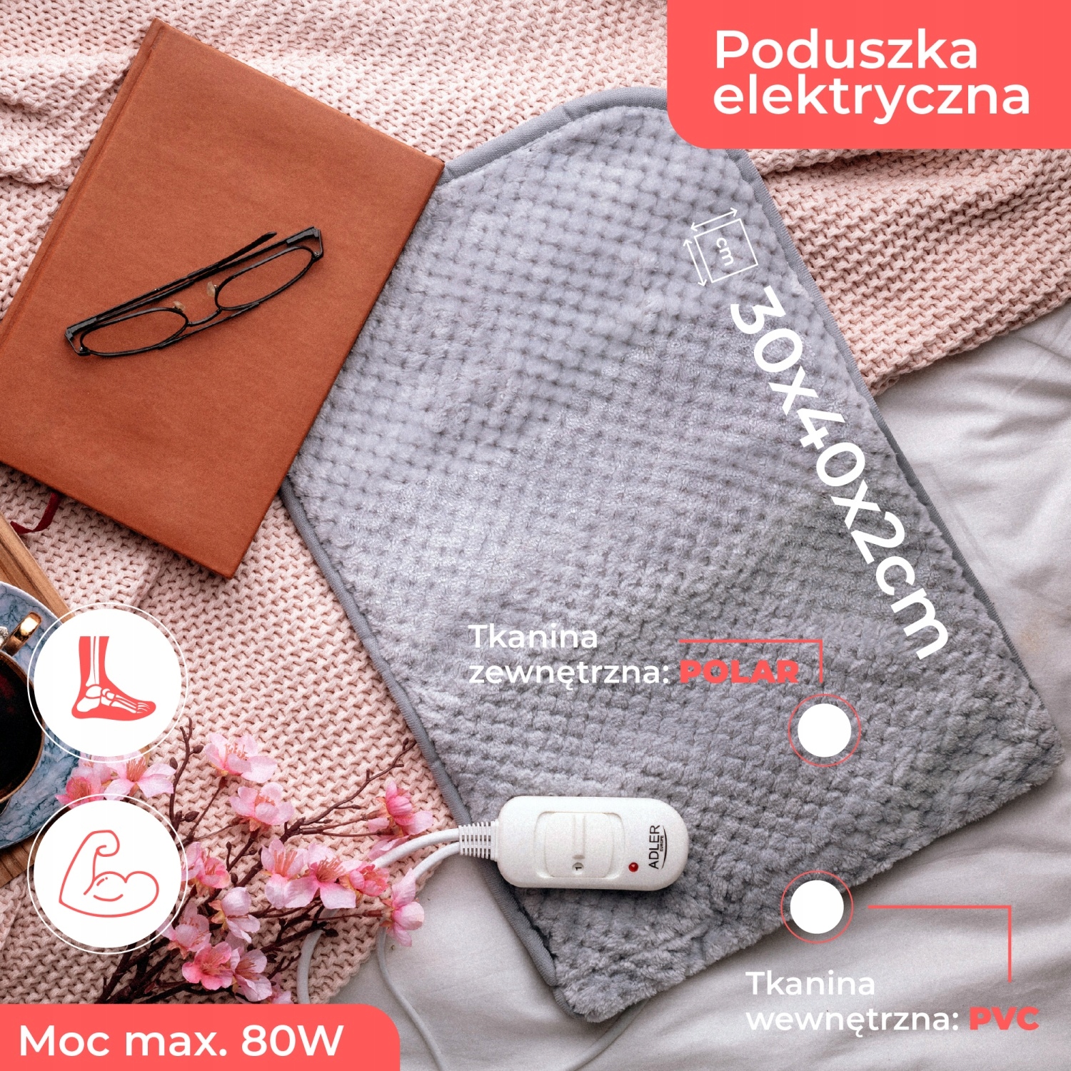 Poduszka Elektryczna AD 7415 – Komfort Cieplny i Regulacja Temperatury
