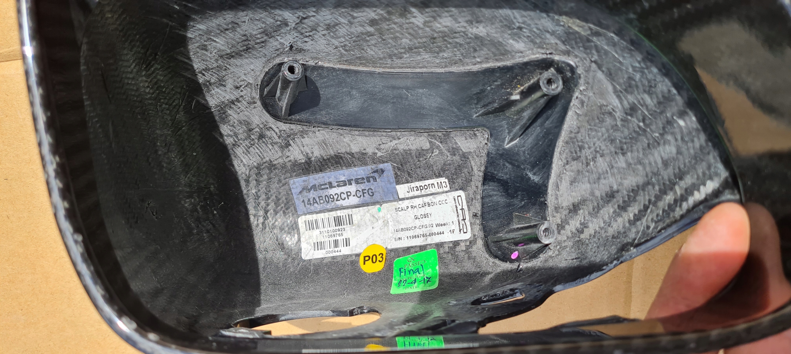 MCLAREN 720 720S COVER COVER MIRRORS CARBON