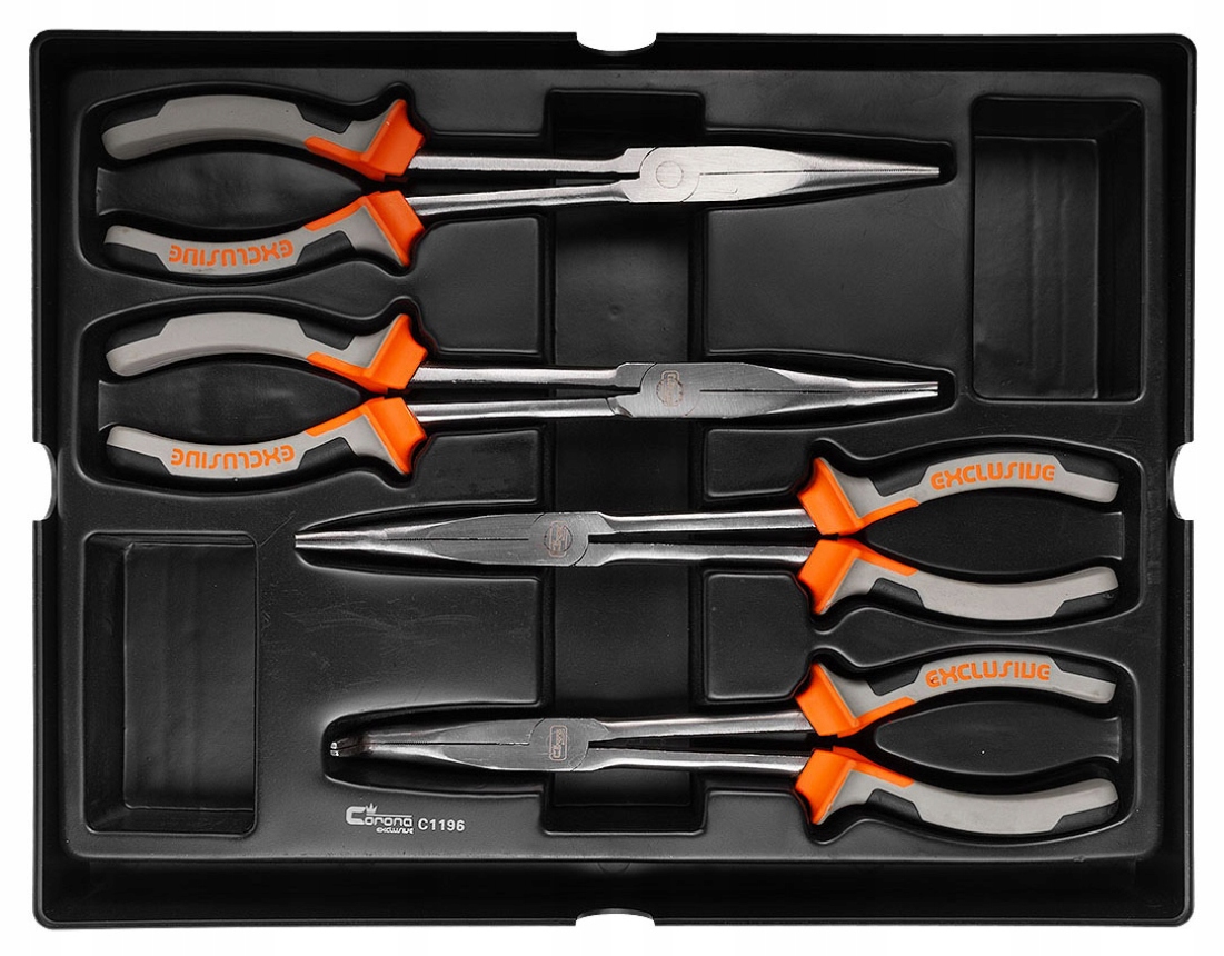 Szczypce długie 4cz. wkład C1196 + tacka C1102