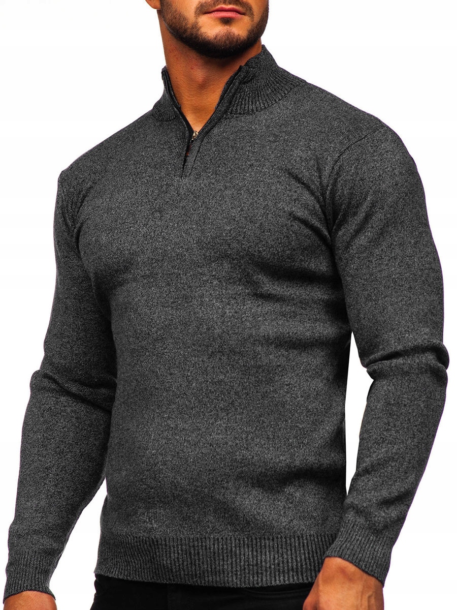 

Sweter Męski Ze Stójką Czarny S8274 DENLEY_2XL