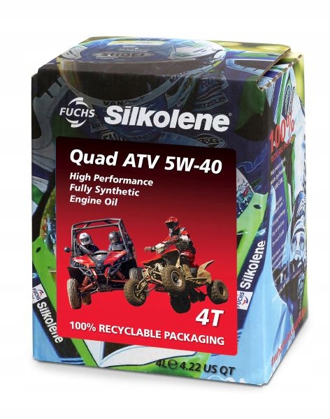 Olej pre motorky 4T Sae 5W40 Silkolene Štvorkolka Atv 4l