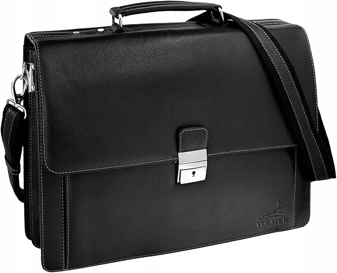 SKÓRZANA TORBA BIZNESOWA VOLMER PASEK NA RAMIĘ