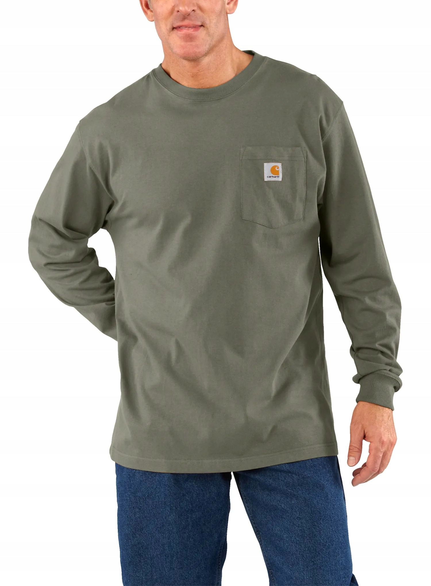 Koszulka z długim rękawem Carhartt Dearborn Loose Ls T-Shirt olive M