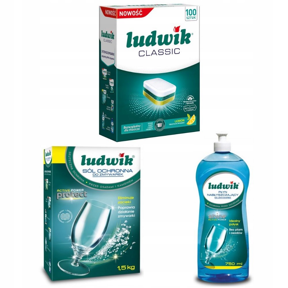 Sada Tabletky Sůl Leštidlo Ludwik Classic 100ks