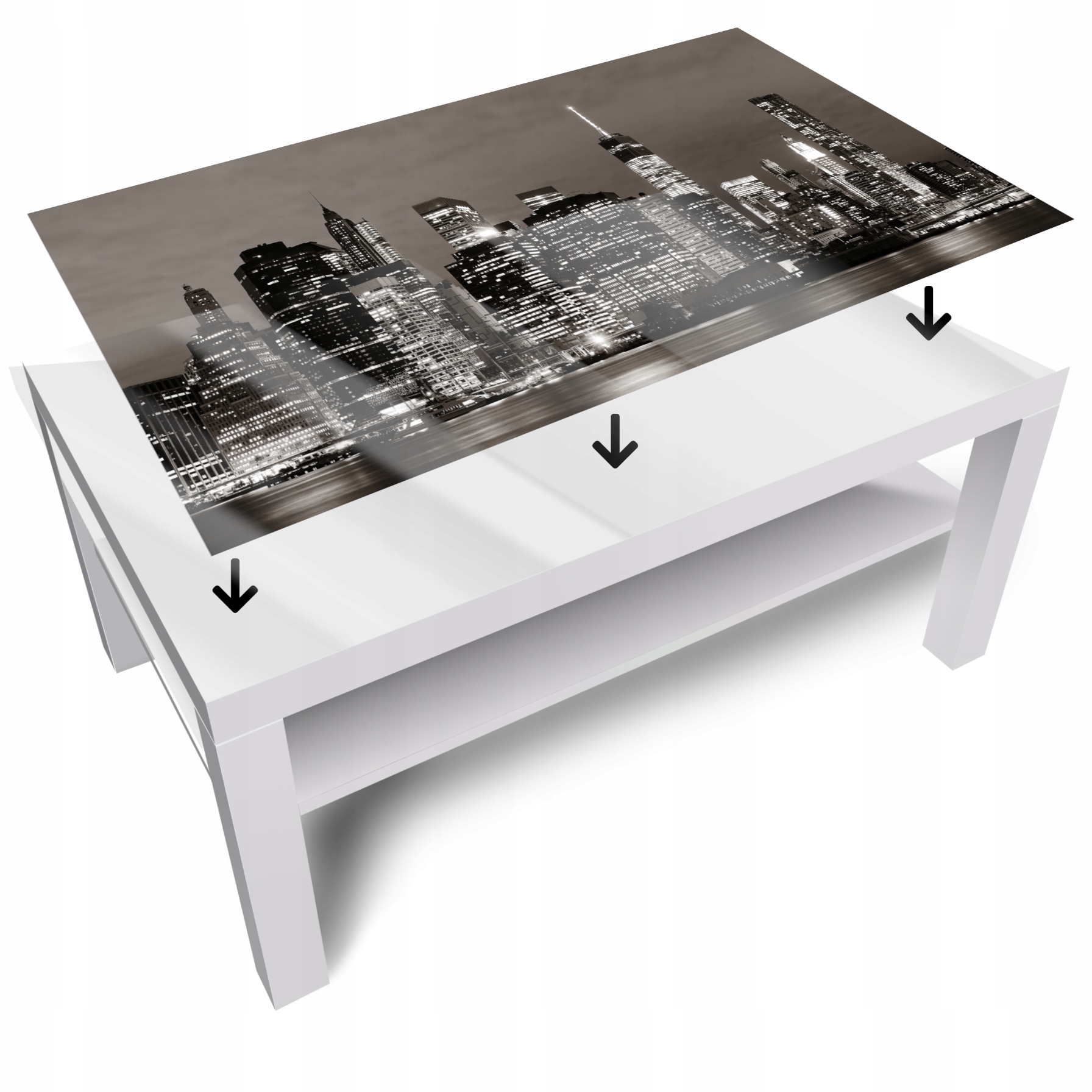 Skleněná deska na stůl ikea Lack Výběr Vzoru