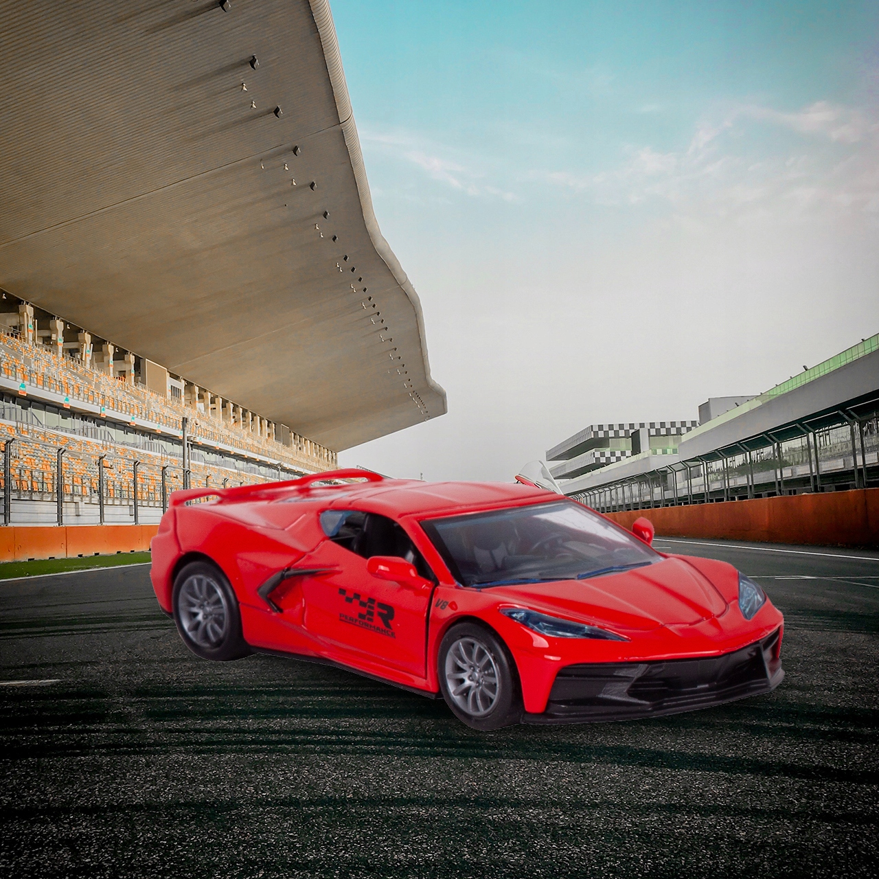 SAMOCHODZIK METALOWE AUTKO DLA DZIECI AUTO SAMOCHÓD SUPERCAR Z NAPĘDEM Kolor dominujący odcienie czerwieni