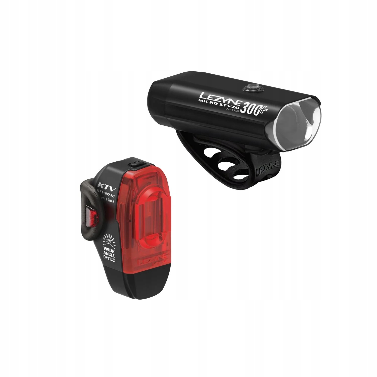 Lezyne Light Pair Micro Stvzo 300+ Ktv Drive Stvzo Pair Satin Black Bl
