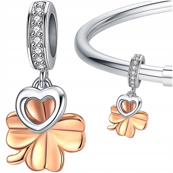 

Charms złota Koniczyna srebro 925 zawieszka S925