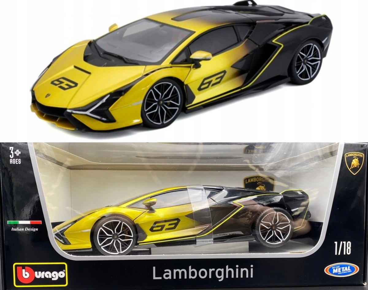 Lamborghini Sian Fkp 37 1:18 model BBurago 11100