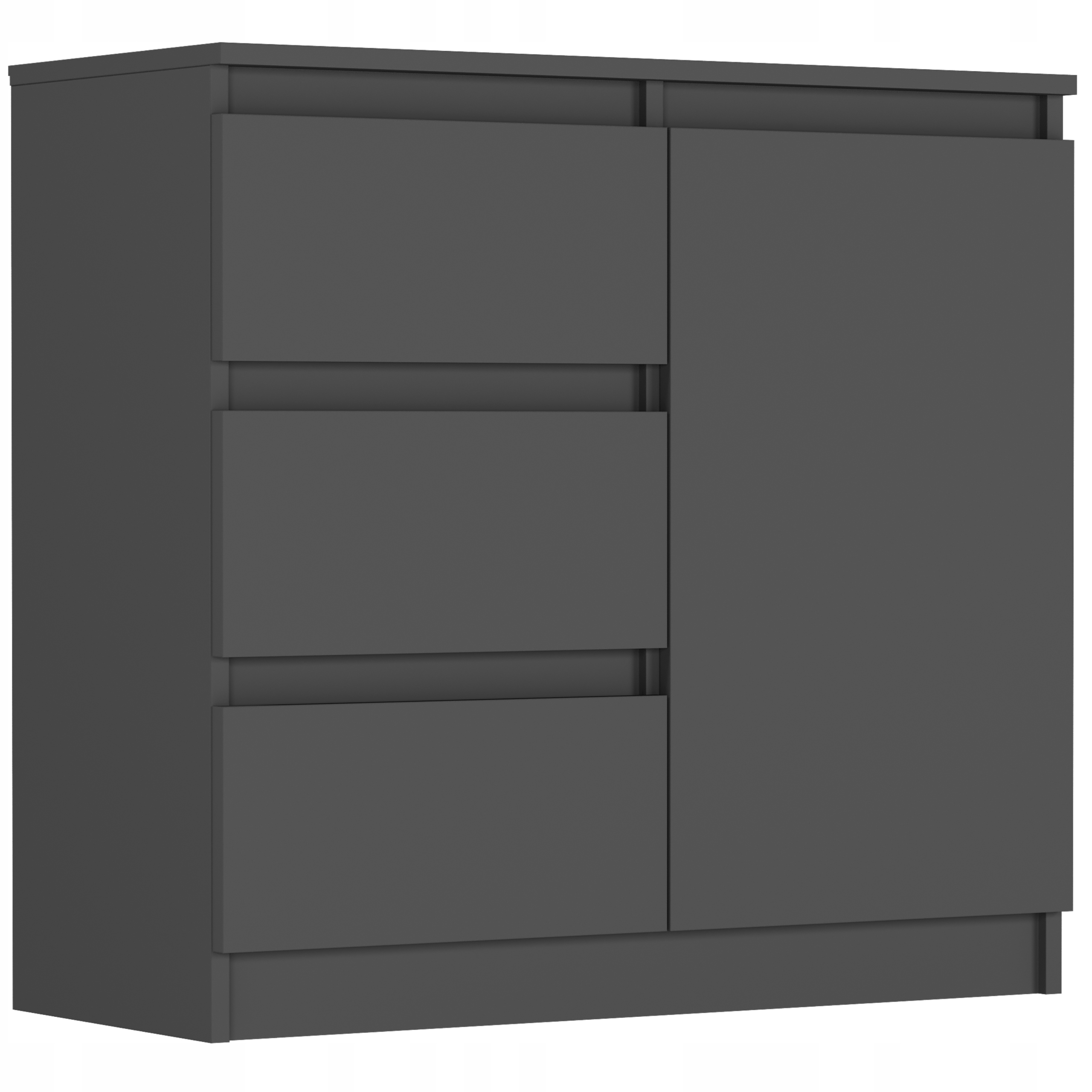 Komoda R-80-S3 Skříňka 3 Zásuvky Antracit