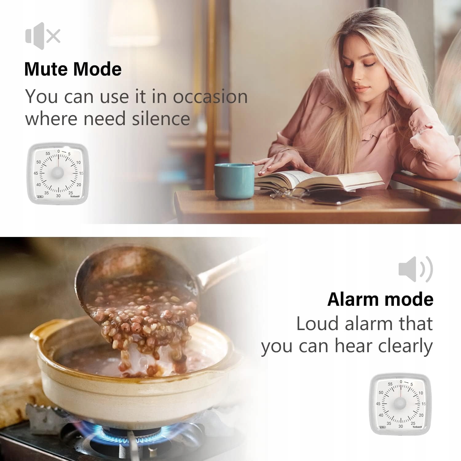 Timer wizualny z lampk nocn, 60-minutowy_x0001_ Marka 2VV